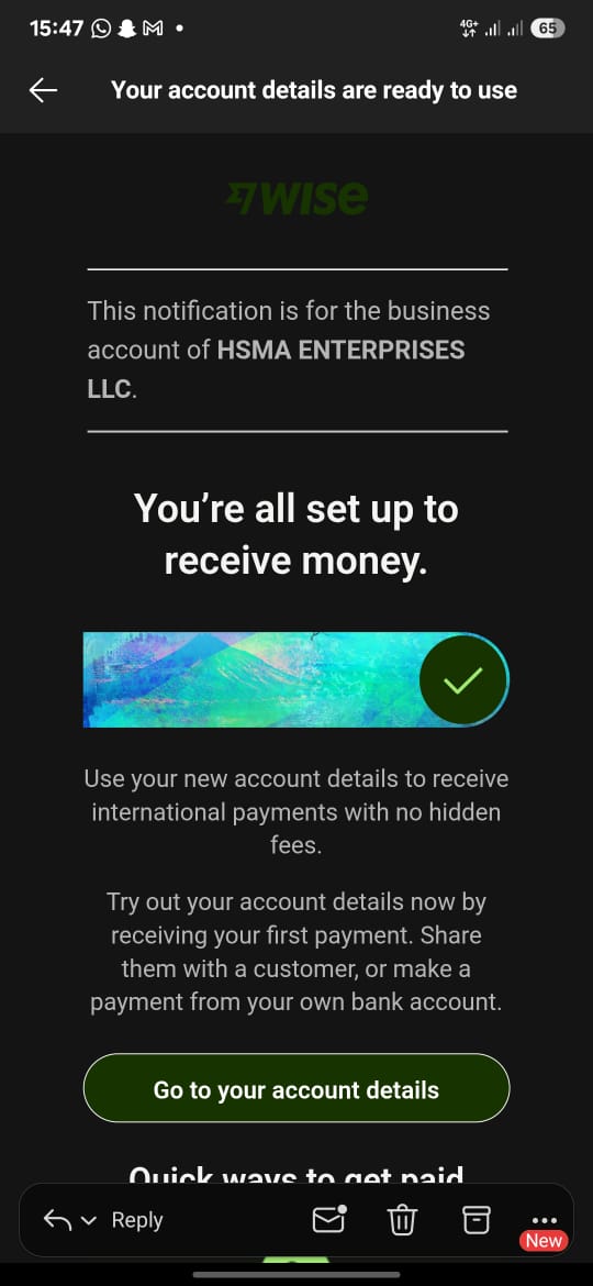 Wise approval: HSMA Enterprises LLC